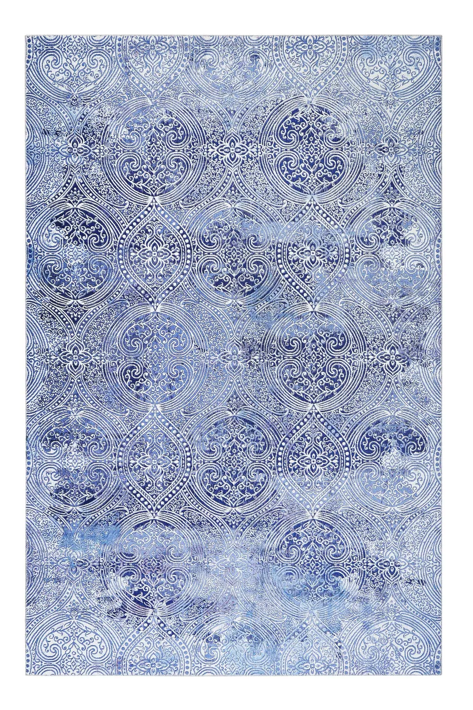 weconhome-vintage-teppich-grace-blau-kurzflor-14-50 image 1