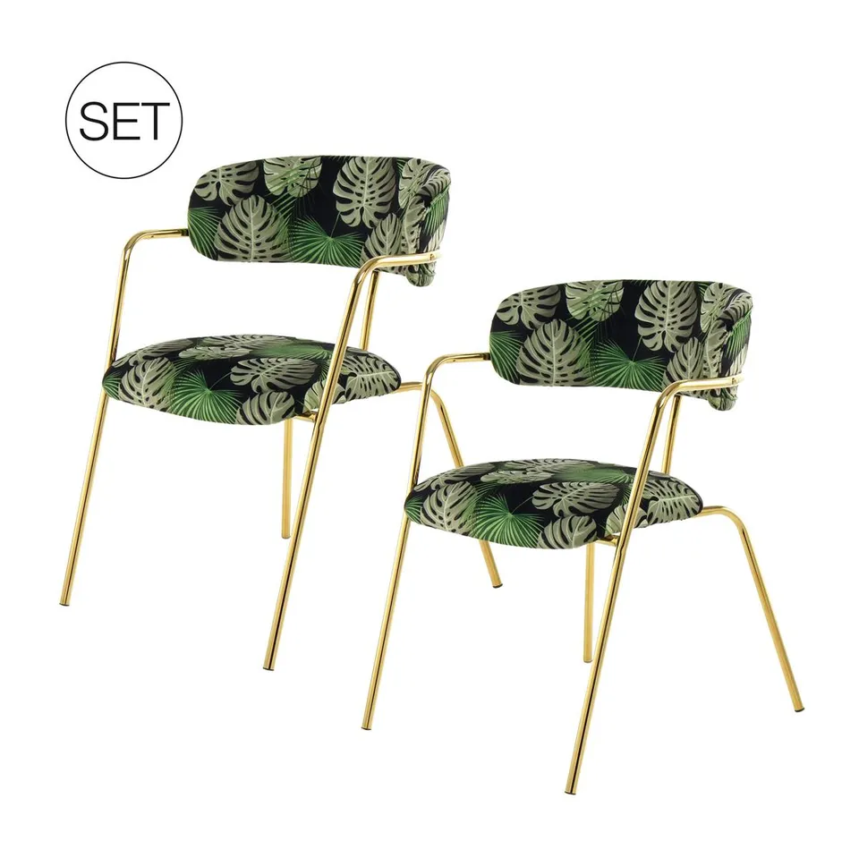 kayoom-stuhl-forest-625-2er-set-esszimmerstuhl-mit-samtoptik-und-goldfarbenem-me image 1