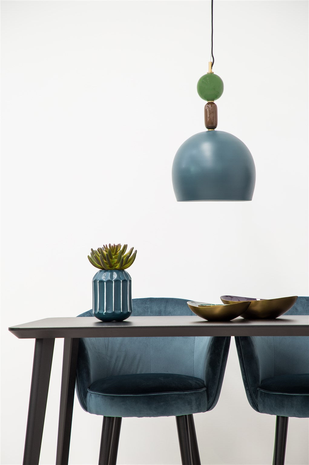 kayoom-cameo-287-h-ngelampe-deckenleuchte-blau-30x30x48 image 1