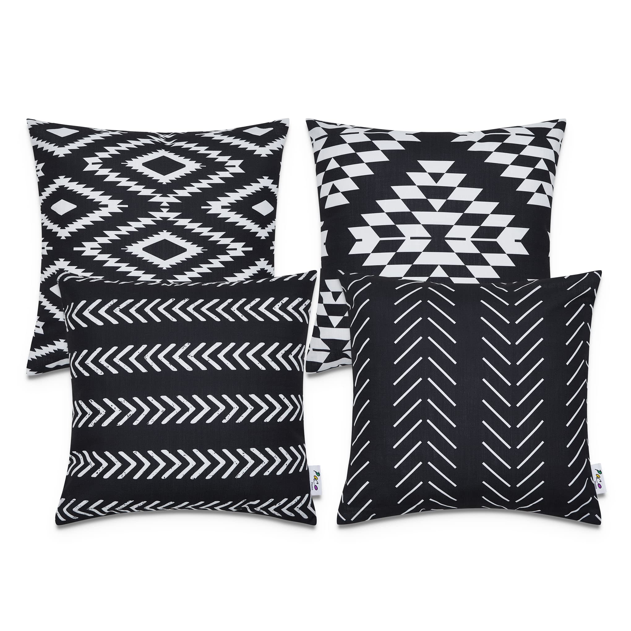 paco-home-kissenbezug-4er-set-geometrisch-modern-schwarz image 1