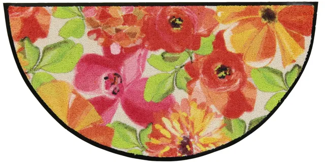 salonloewe-flower-bed-beige-red-sonderform-42-x-85-cm-design-fu-matte-mit-blumen image 1