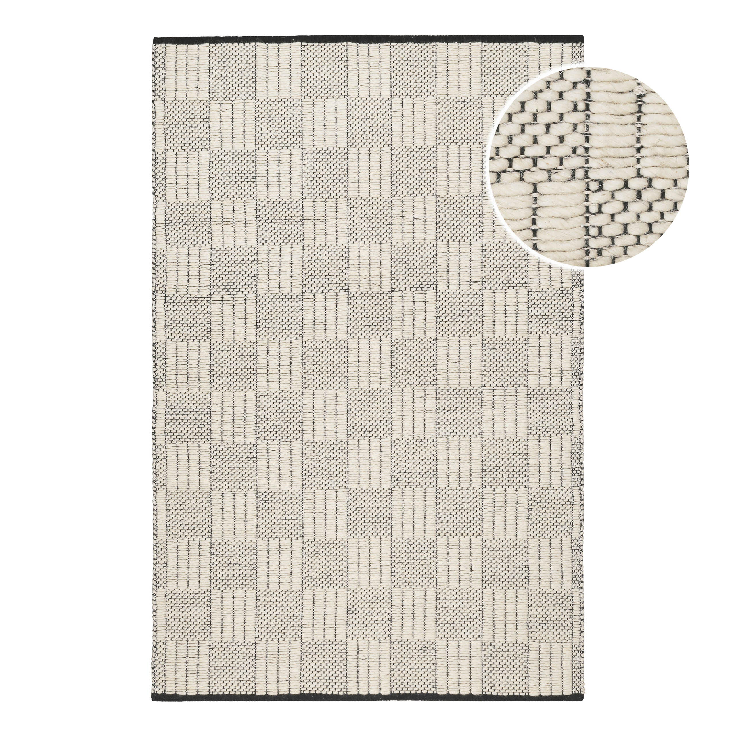 weconhome-lani-wollteppich-creme-wei-karo image 1