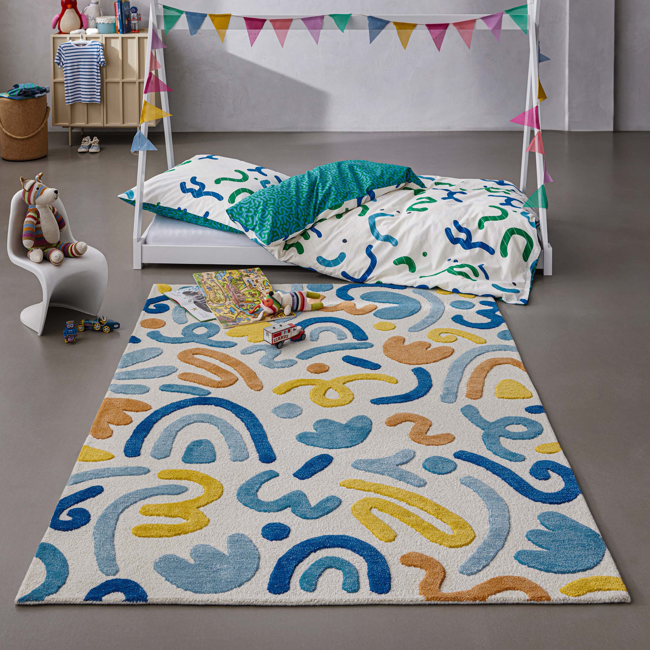 weconhome-kinderteppich-schurwolle-multi-scribble-smart-kids-eckig image 2