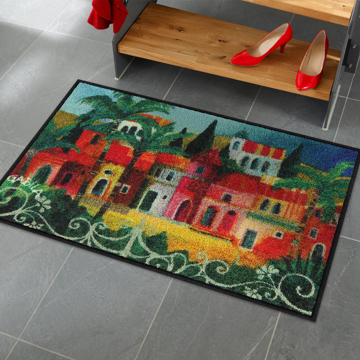 salonloewe-palm-piazza-eingangsmatte-50-x-75-cm-schmutzfangmatte-mit-palmen-desi image 2