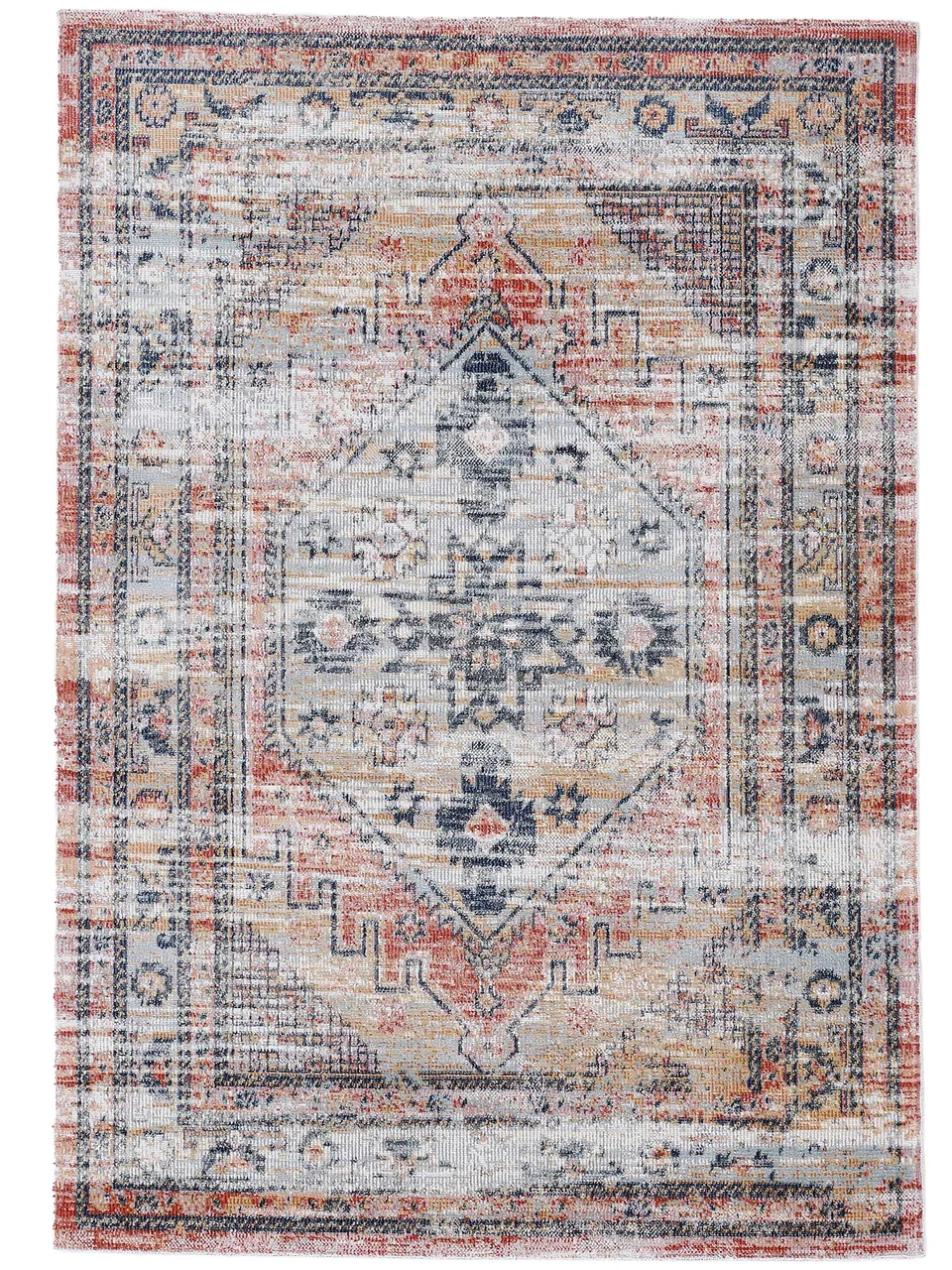 carpetfine-flachgewebeteppich-omen-orange-80x150-cm-moderner-vintage-teppich-f-r image 1