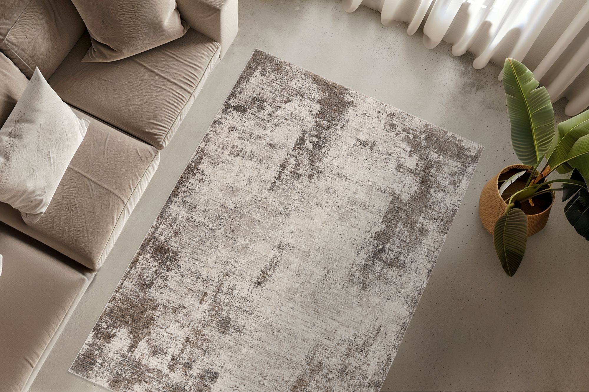kayoom-amora-262-kurzflorteppich-in-taupe image 4