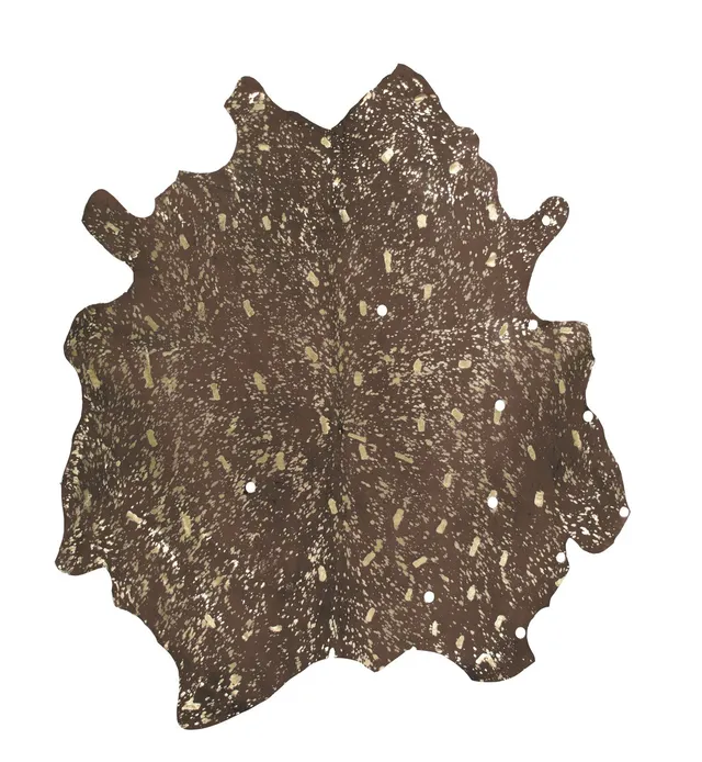kayoom-glam-110-lederteppich-farbig-mit-gold-silberakzenten image 1