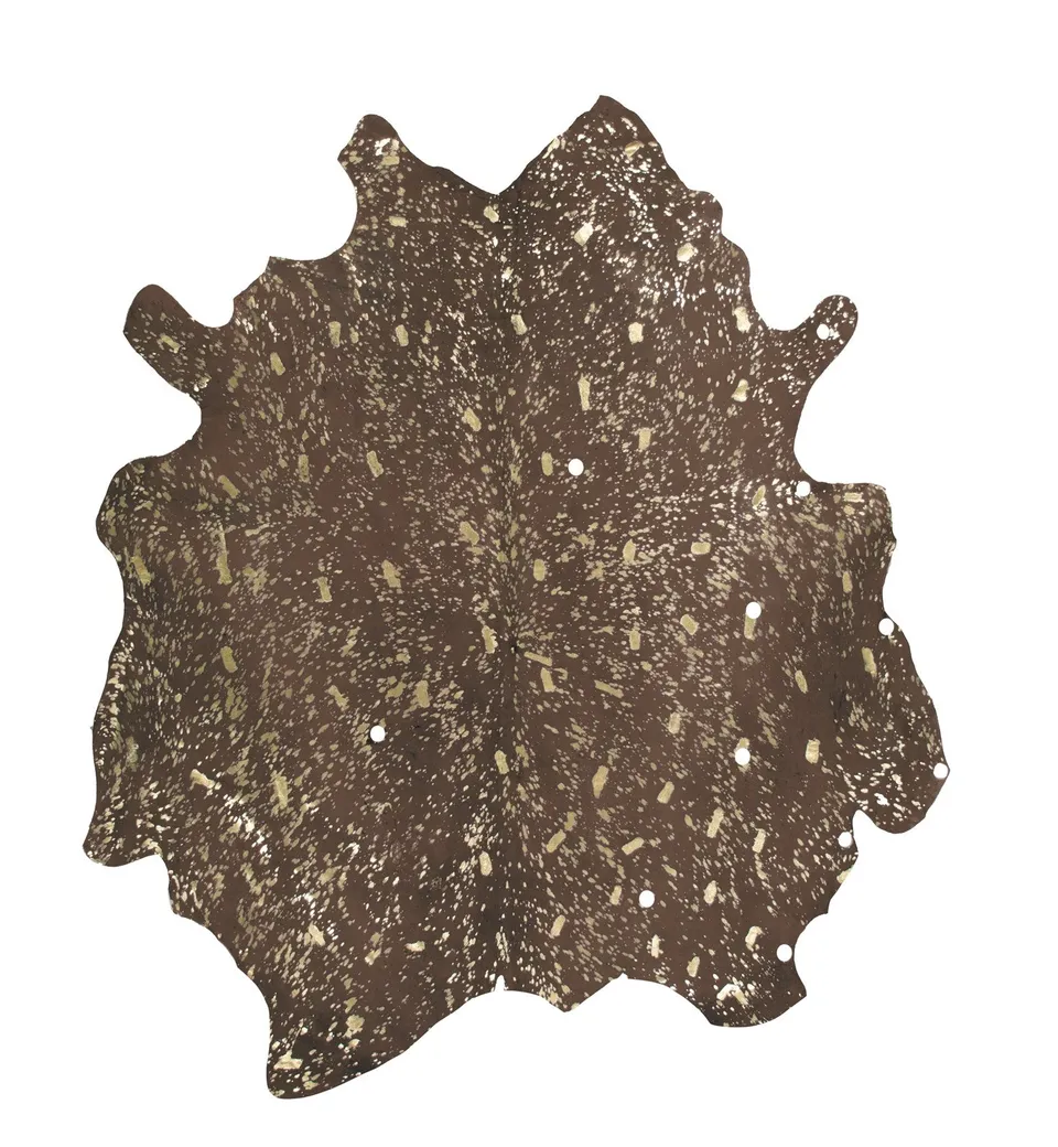 kayoom-glam-110-lederteppich-farbig-mit-gold-silberakzenten image 1