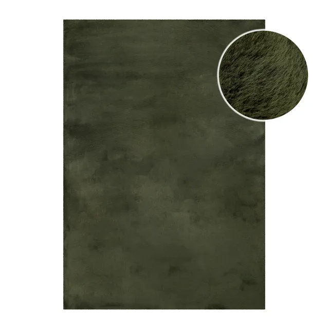 weconhome-basics-anna-kunstfell-teppich-olive-flauschig image 1
