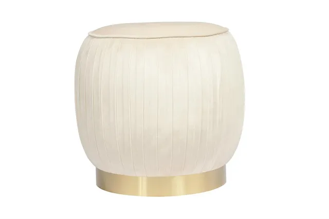 kayoom-hocker-lyla-125-samtiger-polsterhocker-mit-goldenem-edelstahl-sockel image 1