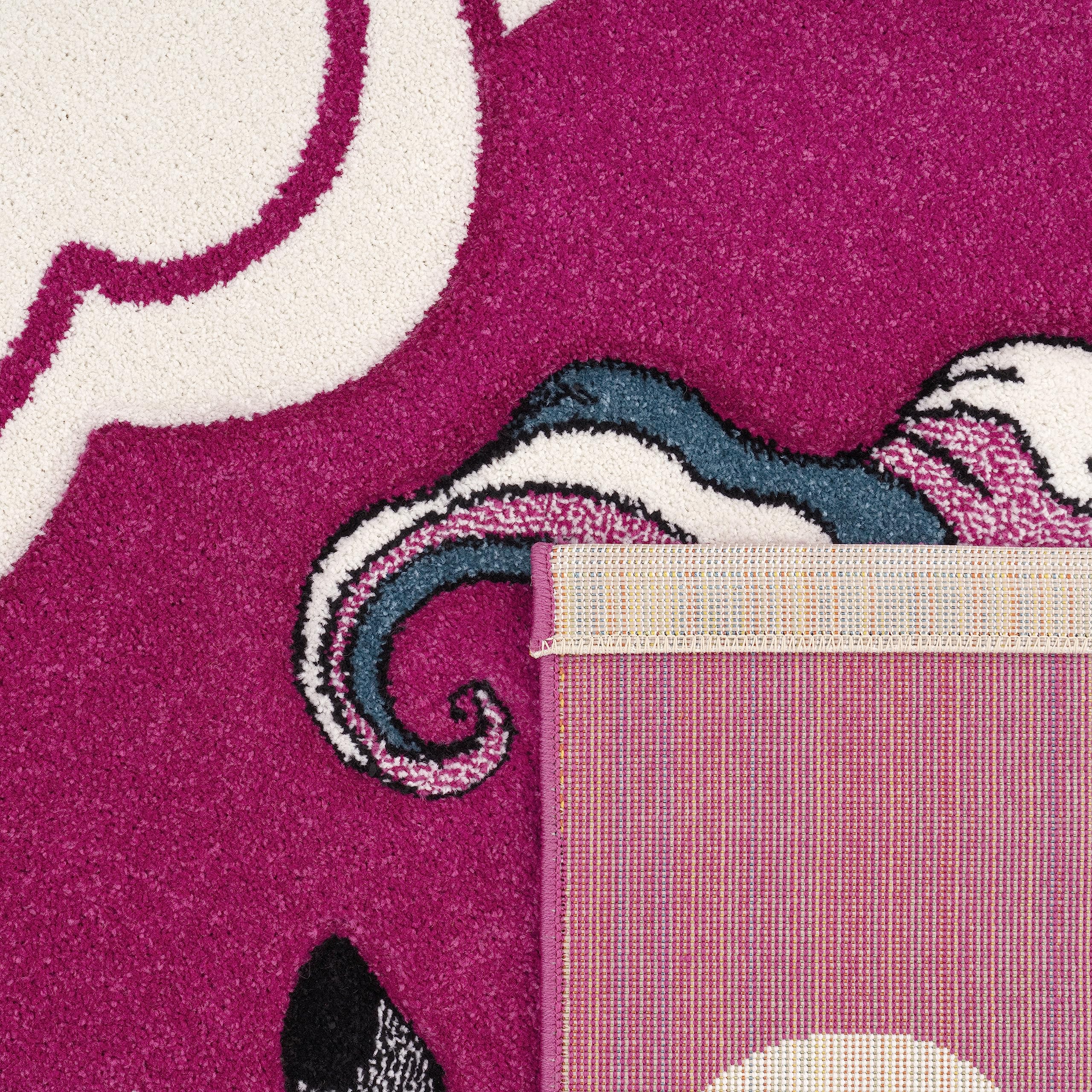 paco-home-kinderzimmer-teppich-das-kleine-einhorn-80x150-cm-pink-creme-t-rkis-po image 4
