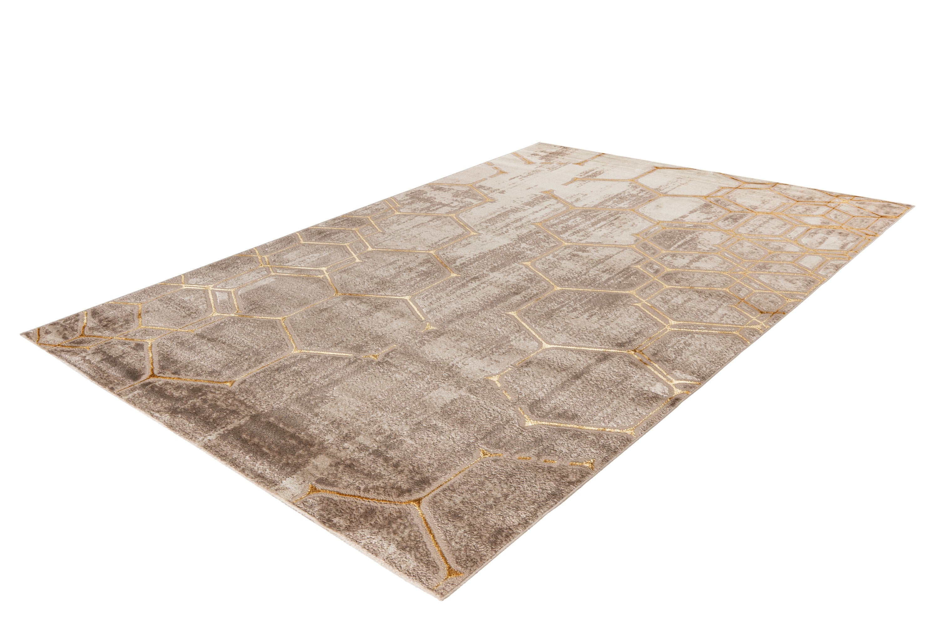 kayoom-smooth-flow-125-robuster-kurzflorteppich-80x300-cm-beige-polypropylen image 2