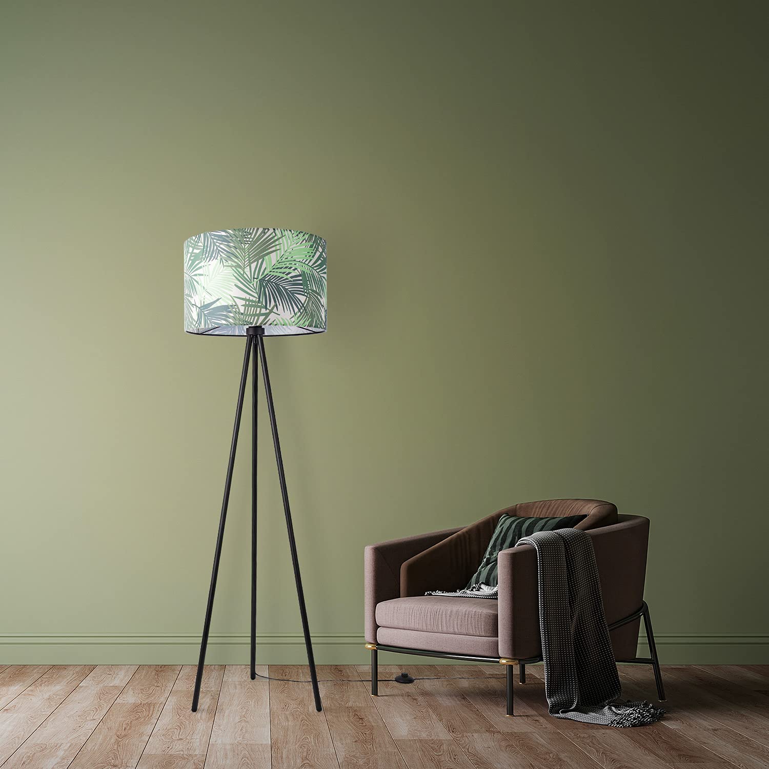 paco-home-stehleuchte-jungle-design-3-45-5-cm-dreibein-schwarz-e27 image 2