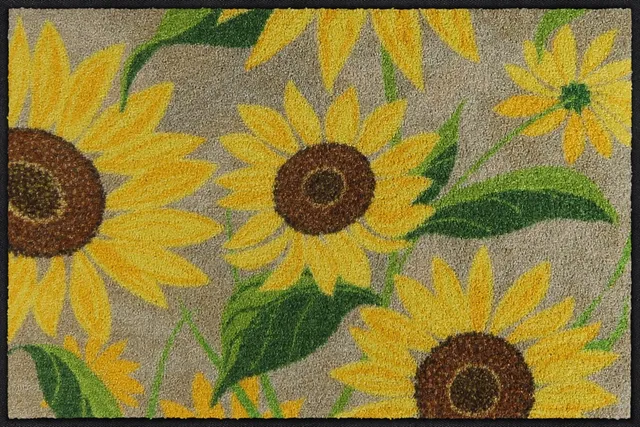 salonloewe-sunflowers-of-ariana-eingangsmatte-50-x-75-cm-gelb-beige image 1