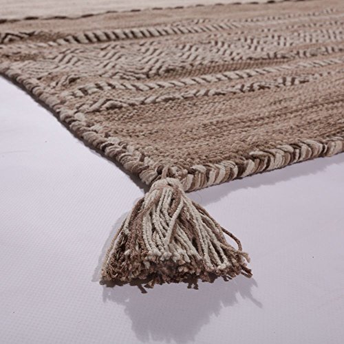 paco-home-kelim-teppich-60x110-cm-beige-handgewebter-baumwollteppich-mit-fransen image 7