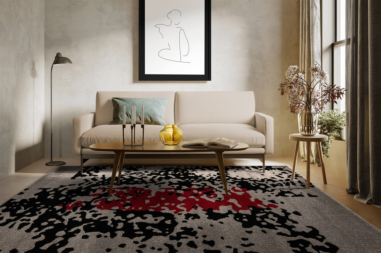 kayoom-naila-325-moderner-ethno-teppich-mit-kurzflor-f-r-wohnzimmer-schlafzimmer image 2