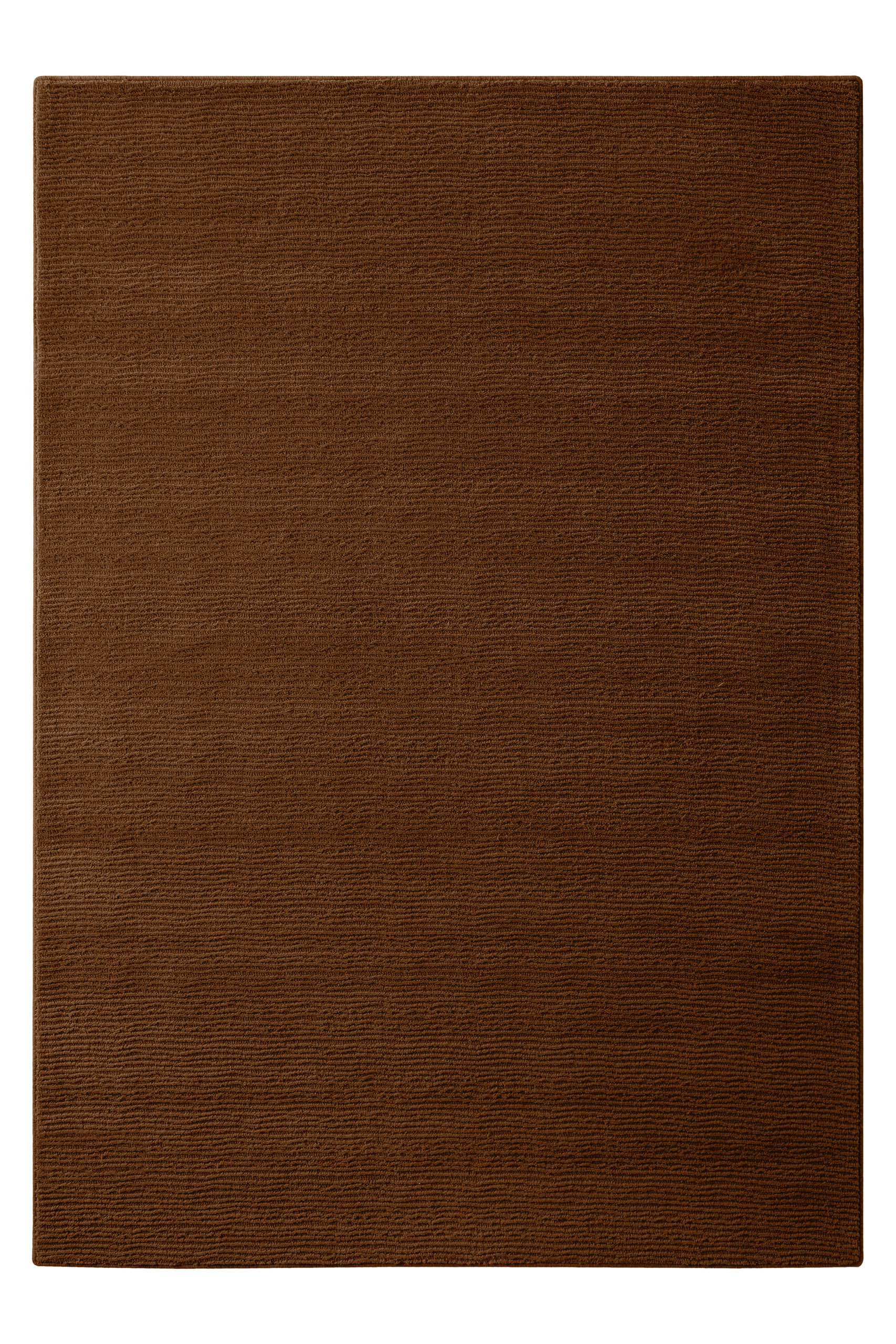 weconhome-kurzflor-teppich-schurwolle-braun-castello-one-handgewebt-hoch-tief-mu image 2
