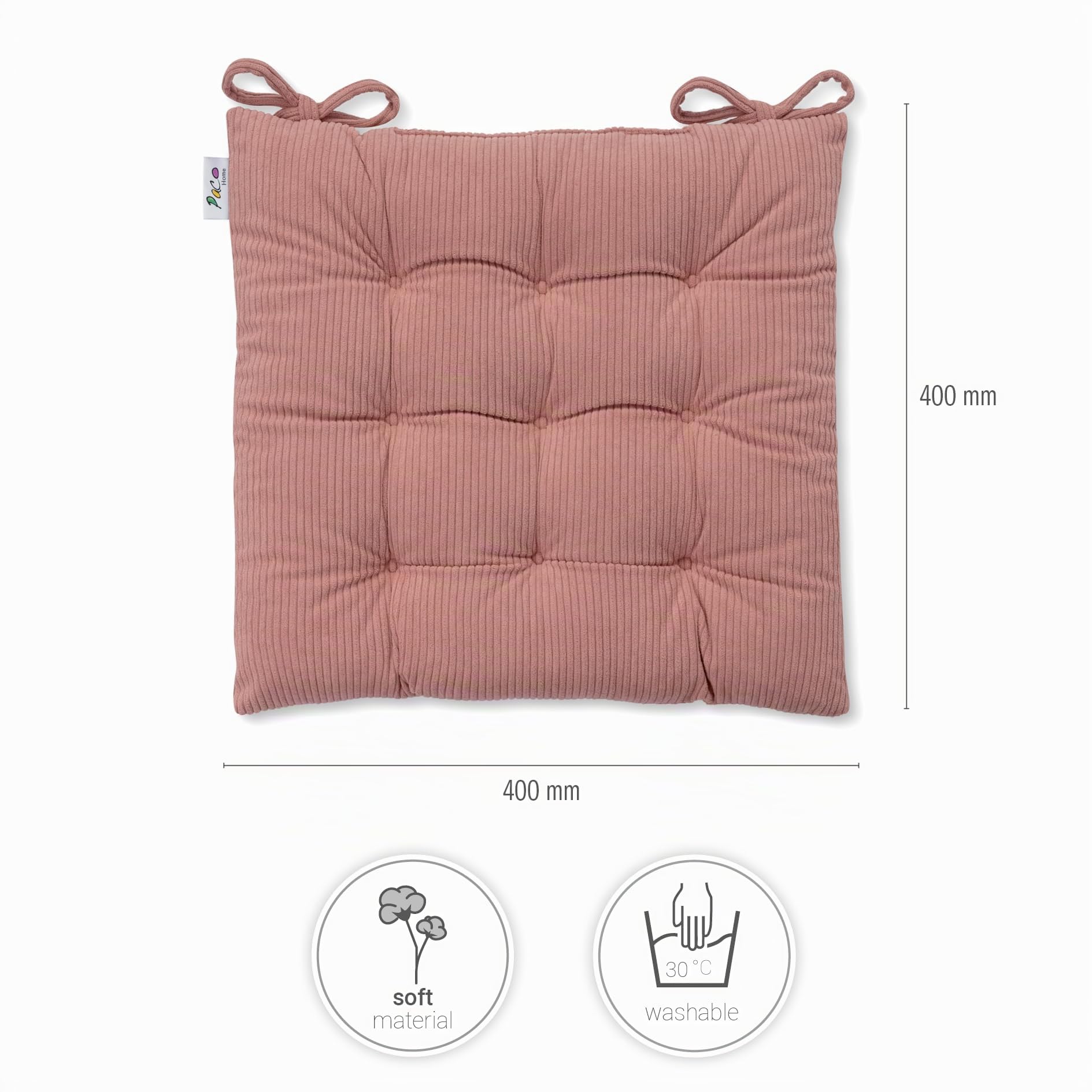paco-home-sitzkissen-mit-befestigungsb-ndern-40x40-cm-stuhlkissen-indoor-2er-set-10 image 5
