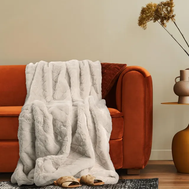 paco-home-kuscheldecke-rautenmuster-200x240cm-creme image 1