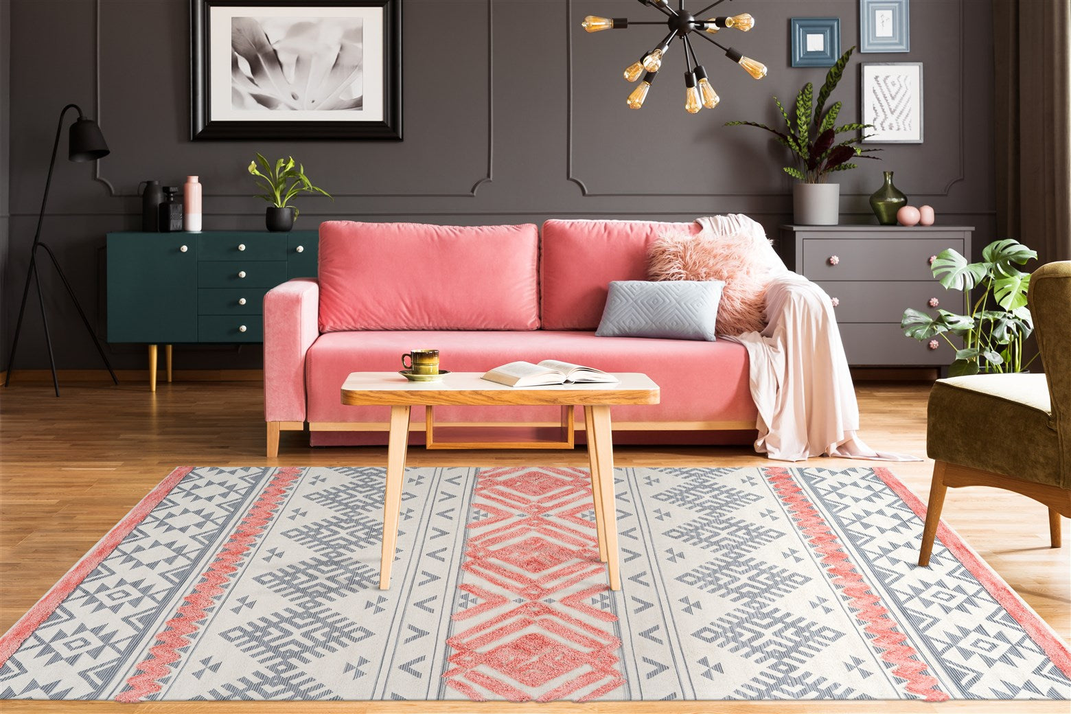 kayoom-ethnie-225-flachflorteppich-jacquard-gewebt-ethno-muster-f-r-moderne-orie image 2
