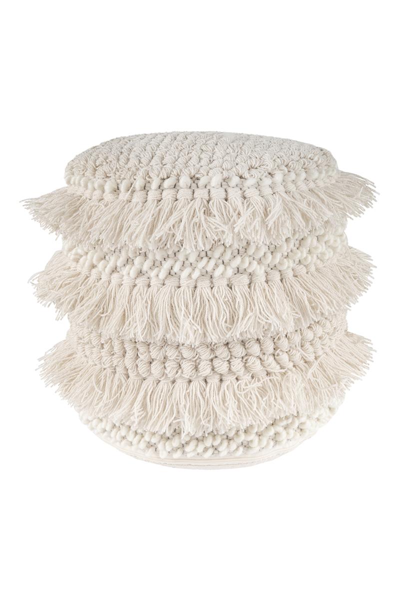 kayoom-bohist-325-pouf-boho-style-hocker-mit-fransen-quasten image 2
