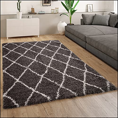 paco-home-shaggy-plus-teppich-grau-rauten-120x160-cm-hochflor image 7
