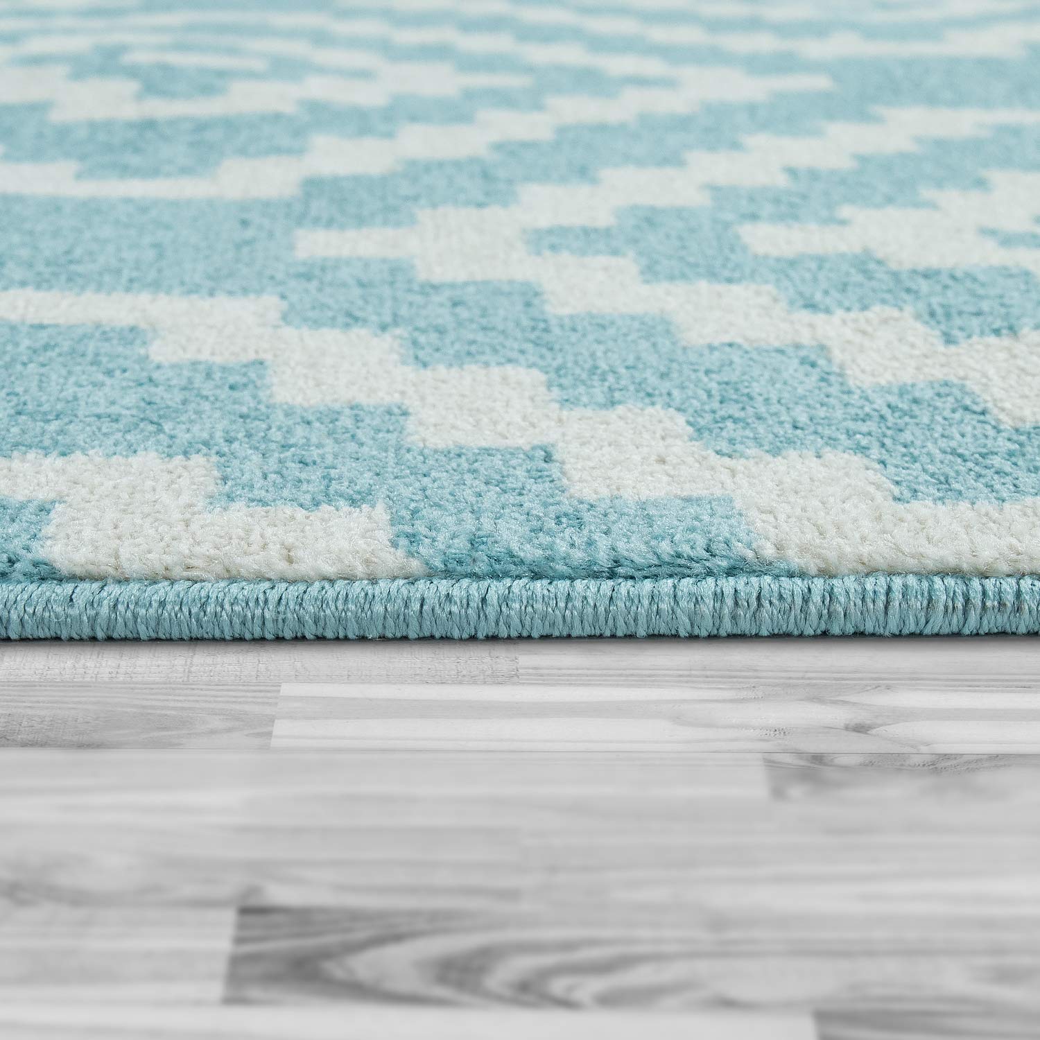 paco-home-metro-kurzflor-teppich-120x170-cm-blau-wei-rauten-ethno image 2