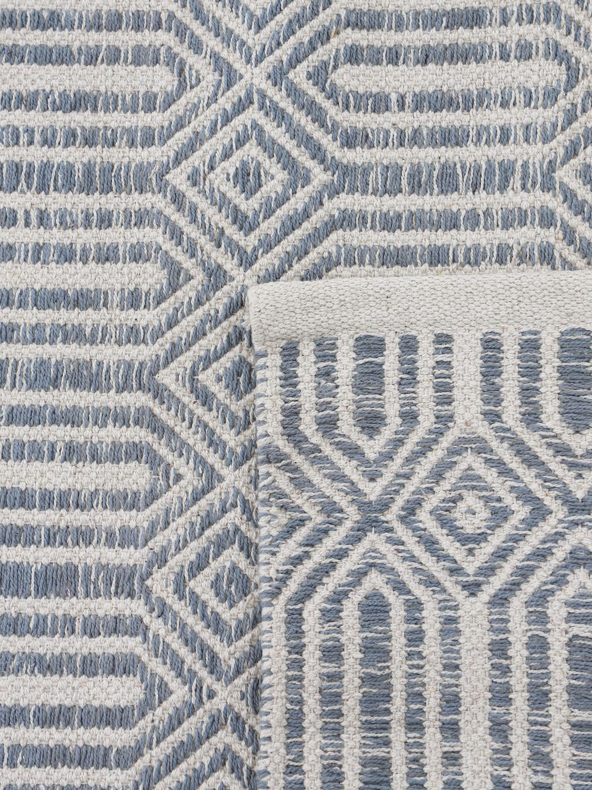 carpetfine-kelim-oregan-teppich-grau-80x150-cm-flachgewebe-baumwolle image 8
