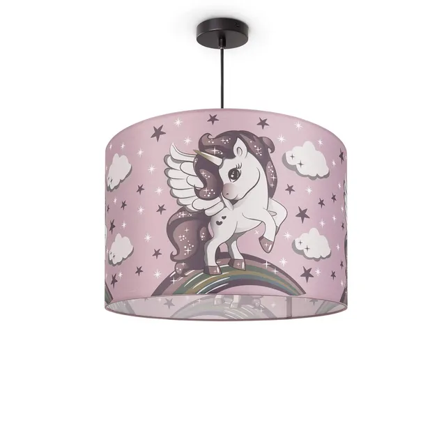 paco-home-volta-kinder-pendelleuchte-einhorn-pink-45-5-cm-e27 image 1