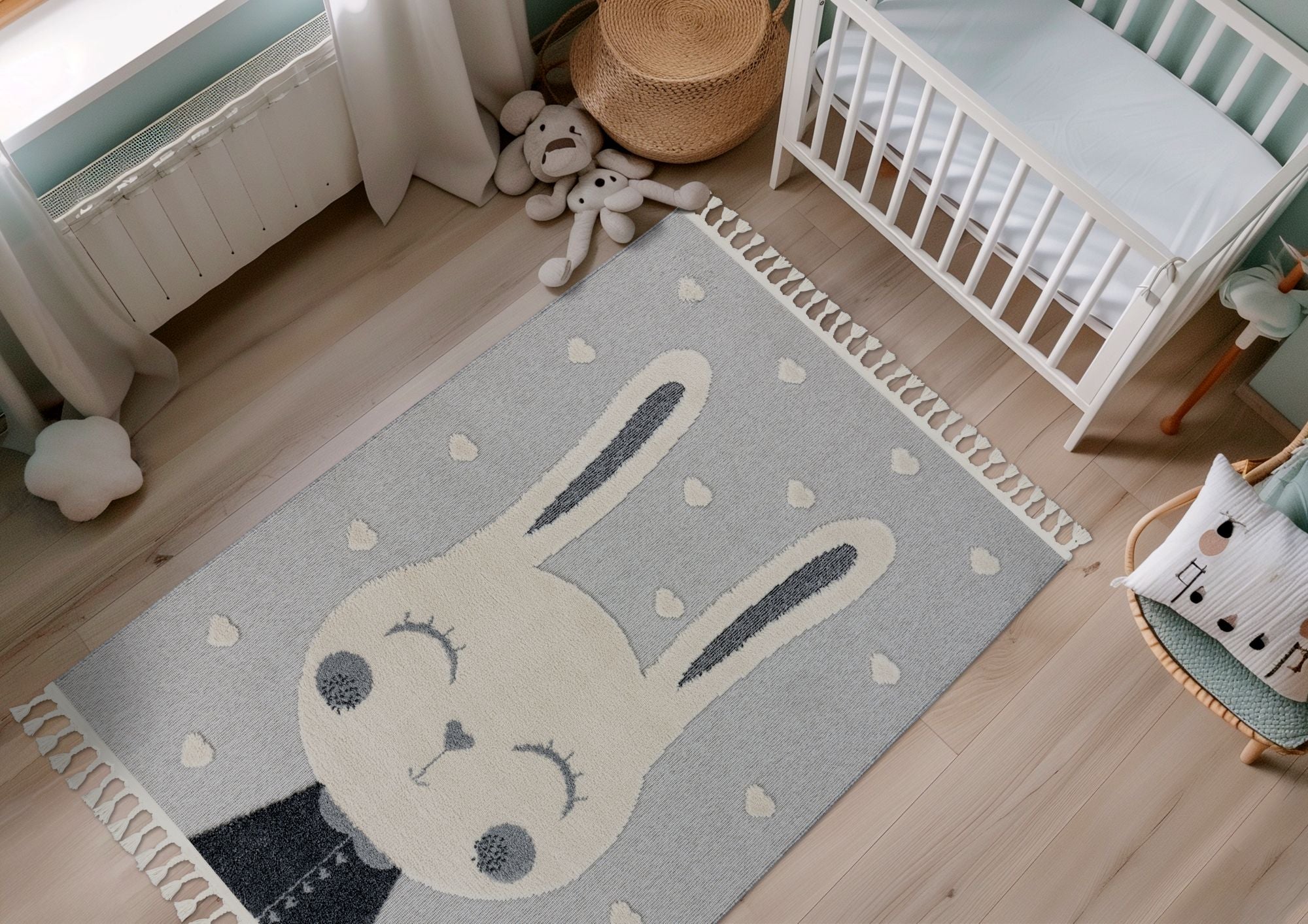 kayoom-modena-420-kinderzimmerteppich-grau-9-mm-kurzflor-polypropylen-pflegeleic image 4