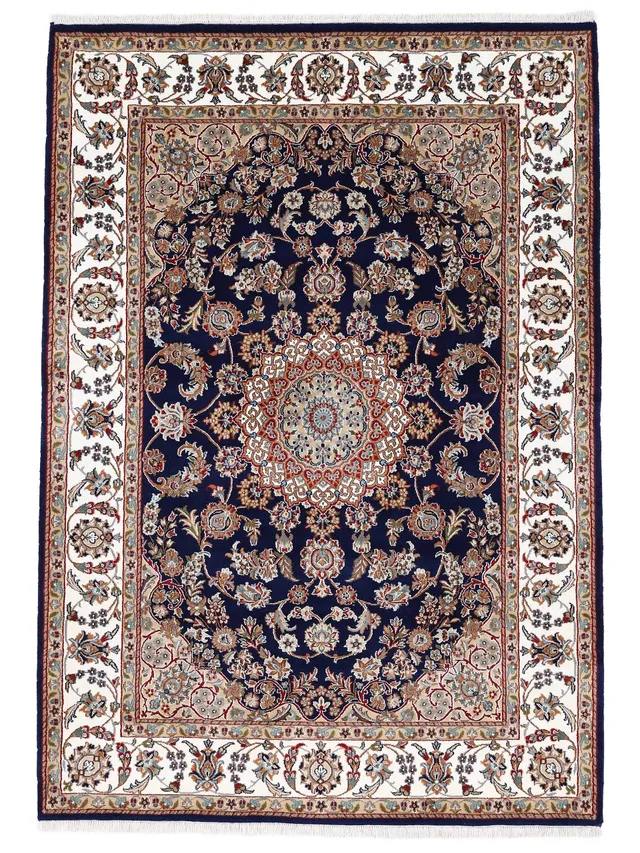 carpetfine-nain-teppich-blau-70x140-cm-handgekn-pft-wolle image 1