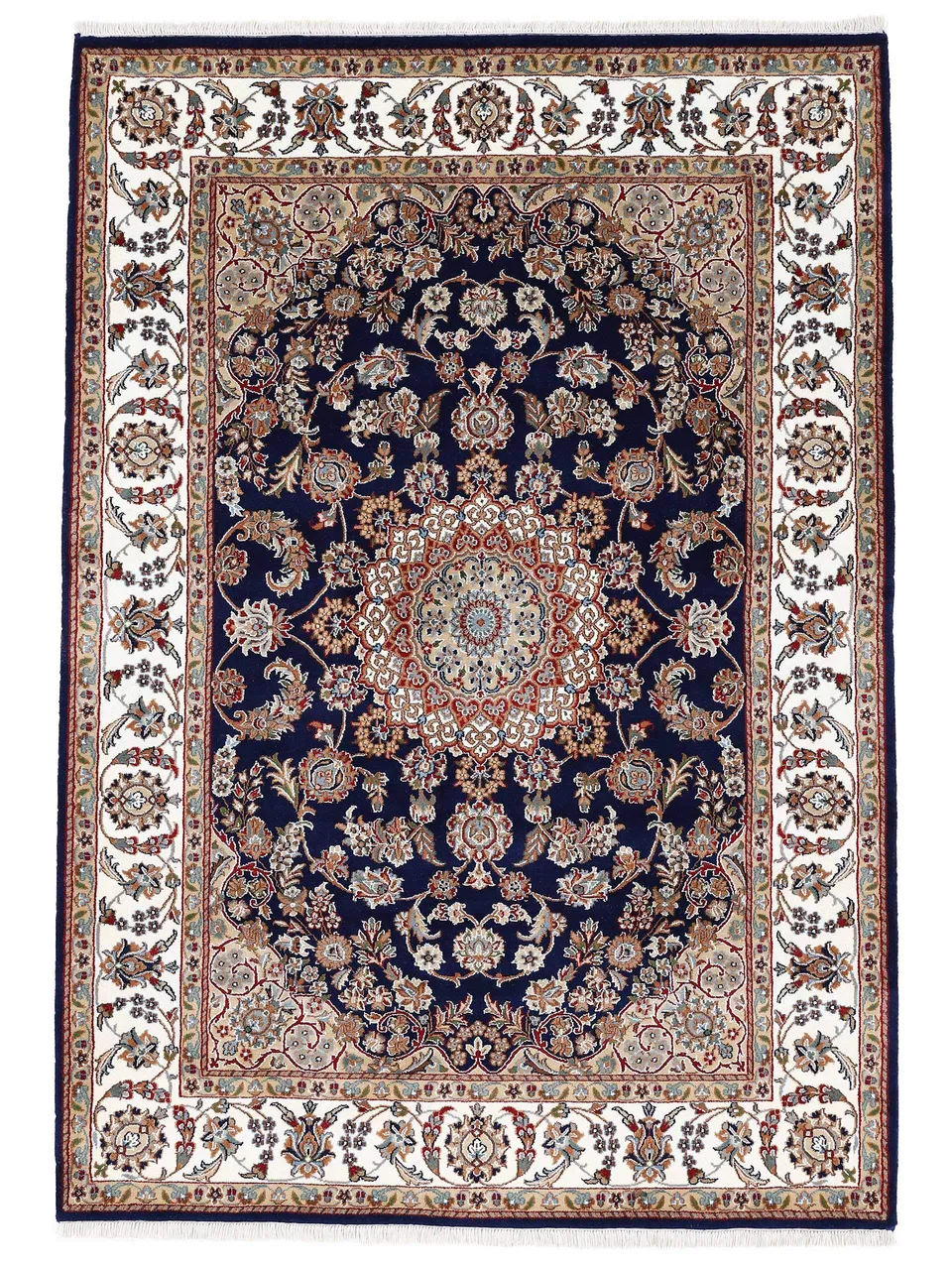 carpetfine-nain-teppich-blau-70x140-cm-handgekn-pft-wolle image 1