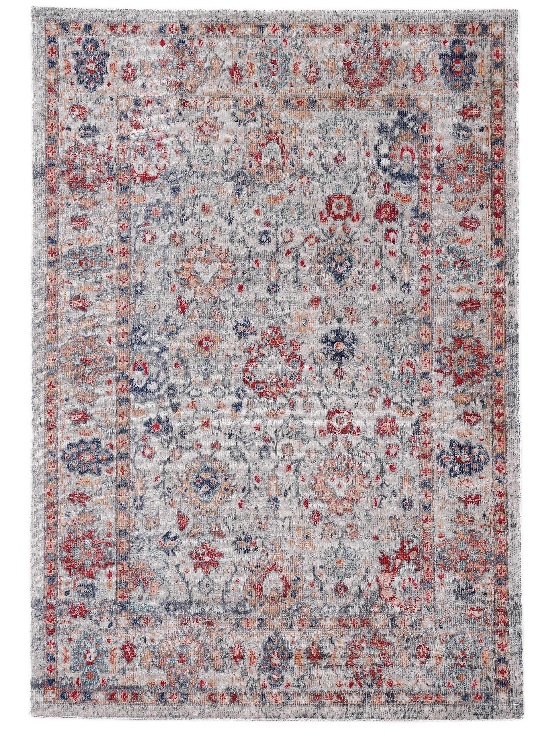 carpetfine-flachgewebeteppich-flori-hellgrau-120x170-cm-moderner-vintage-look-te image 1