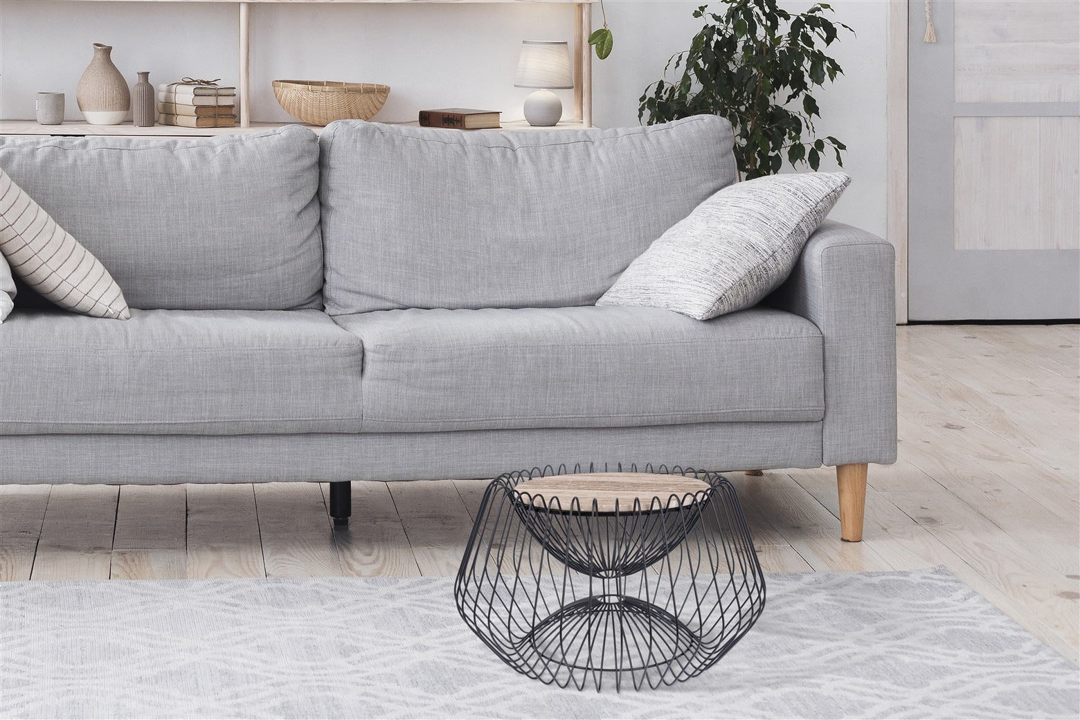 kayoom-beistelltisch-malibu-325-marmor-optik-draht-design-handgefertigt-40x40x50 image 2