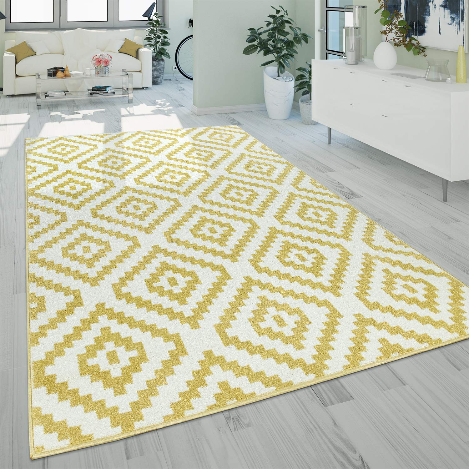 paco-home-metro-kurzflor-teppich-120x170-cm-blau-wei-rauten-ethno image 6