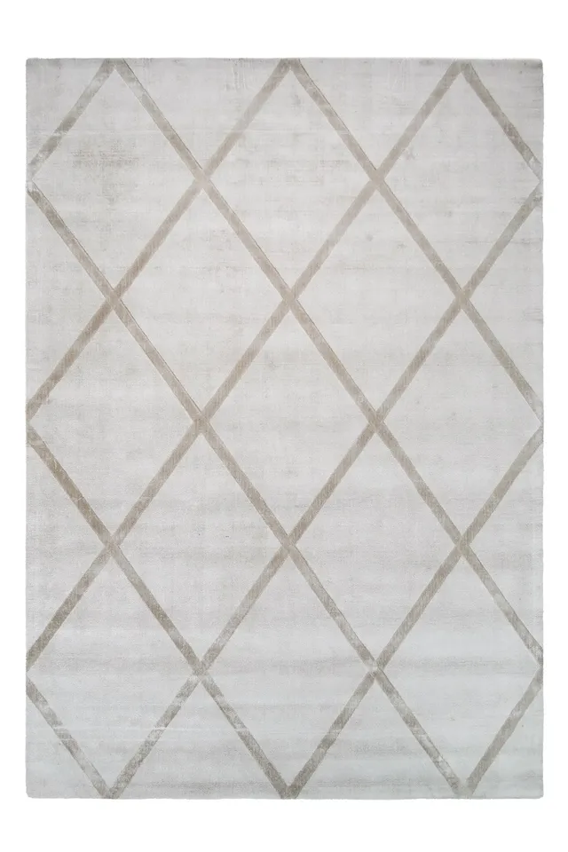 kayoom-luxury-210-kurzflorteppich-retro-design-handgefertigt-rautenmuster-elfenb image 1