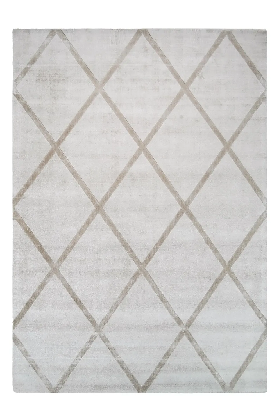 kayoom-luxury-210-kurzflorteppich-retro-design-handgefertigt-rautenmuster-elfenb image 1