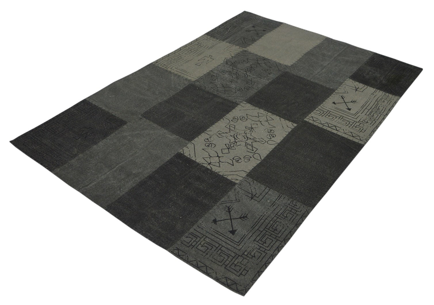 kayoom-lyrical-210-patchwork-teppich-vintage-optik-handgefertigtes-unikat image 5