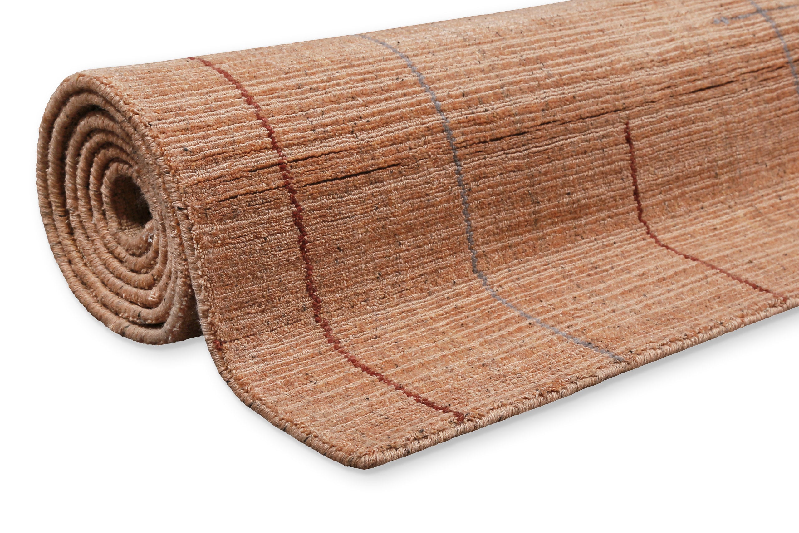 weconhome-kurzflor-teppich-milly-handgewebt-80-tencel-20-schurwolle-lachs-rot image 8