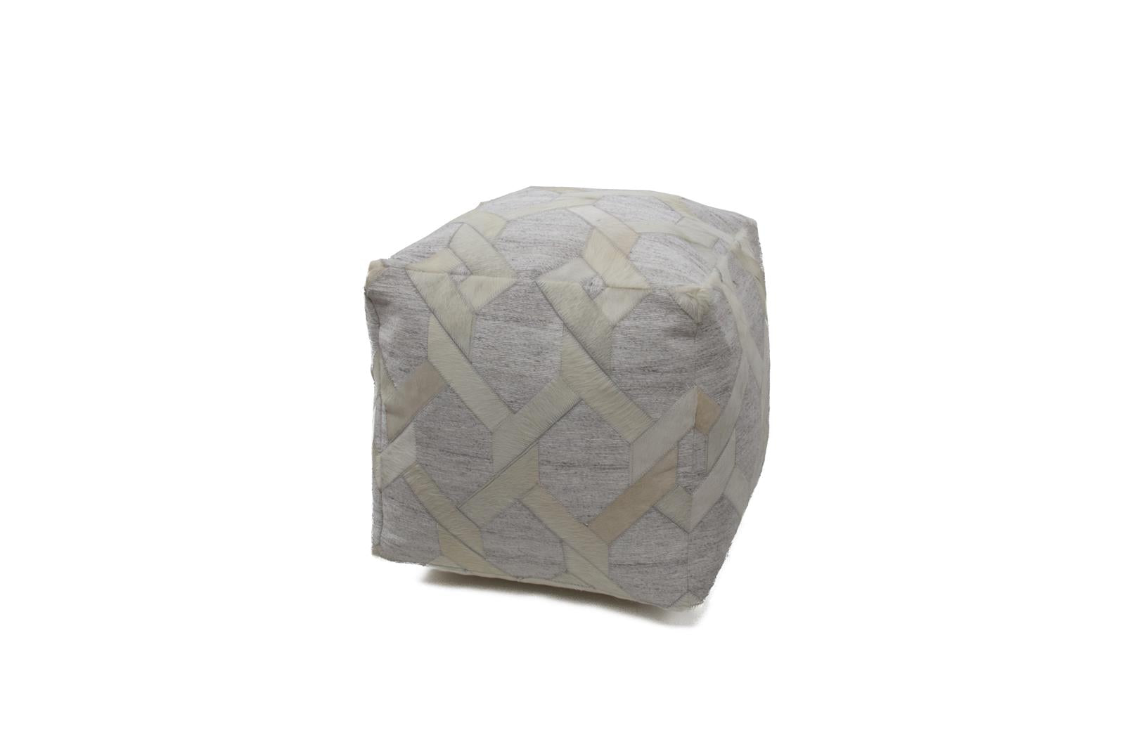 kayoom-chimera-pouf-125-handgefertigter-leder-sitzkissen-elfenbein image 6