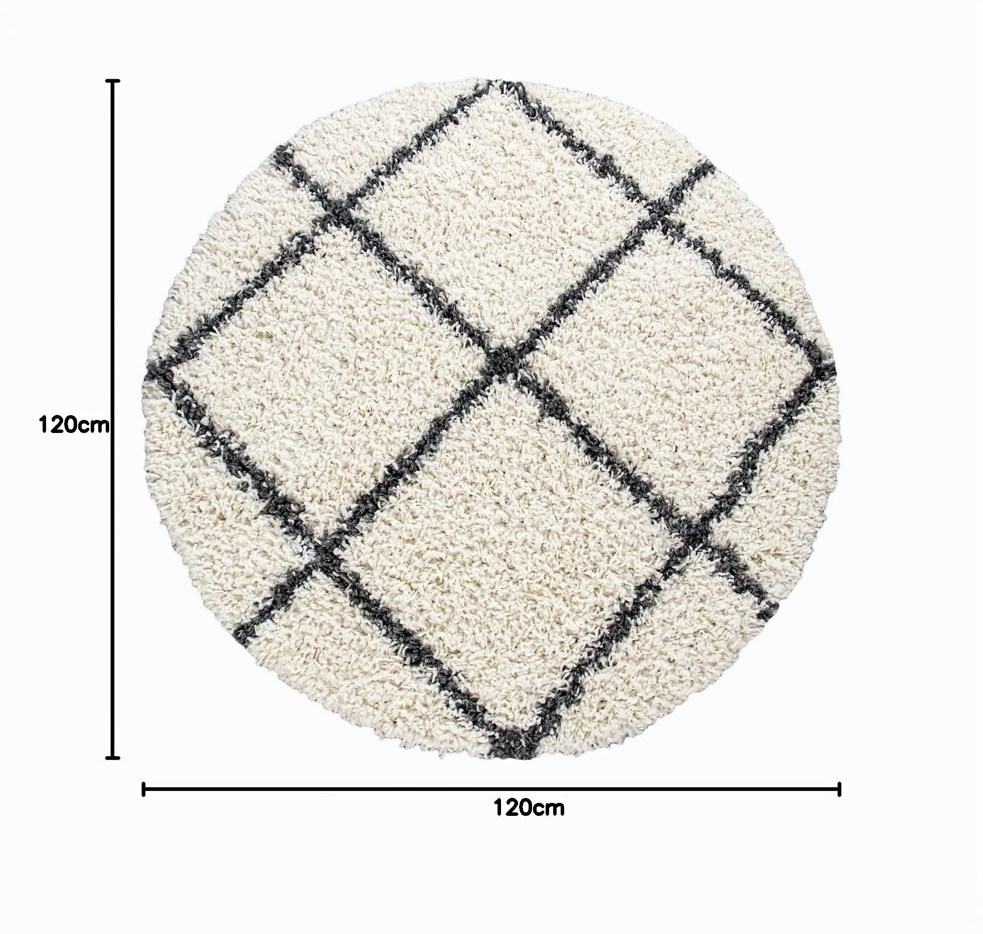paco-home-shaggy-plus-hochflor-teppich-rautenmuster-rund-120-cm-creme image 2