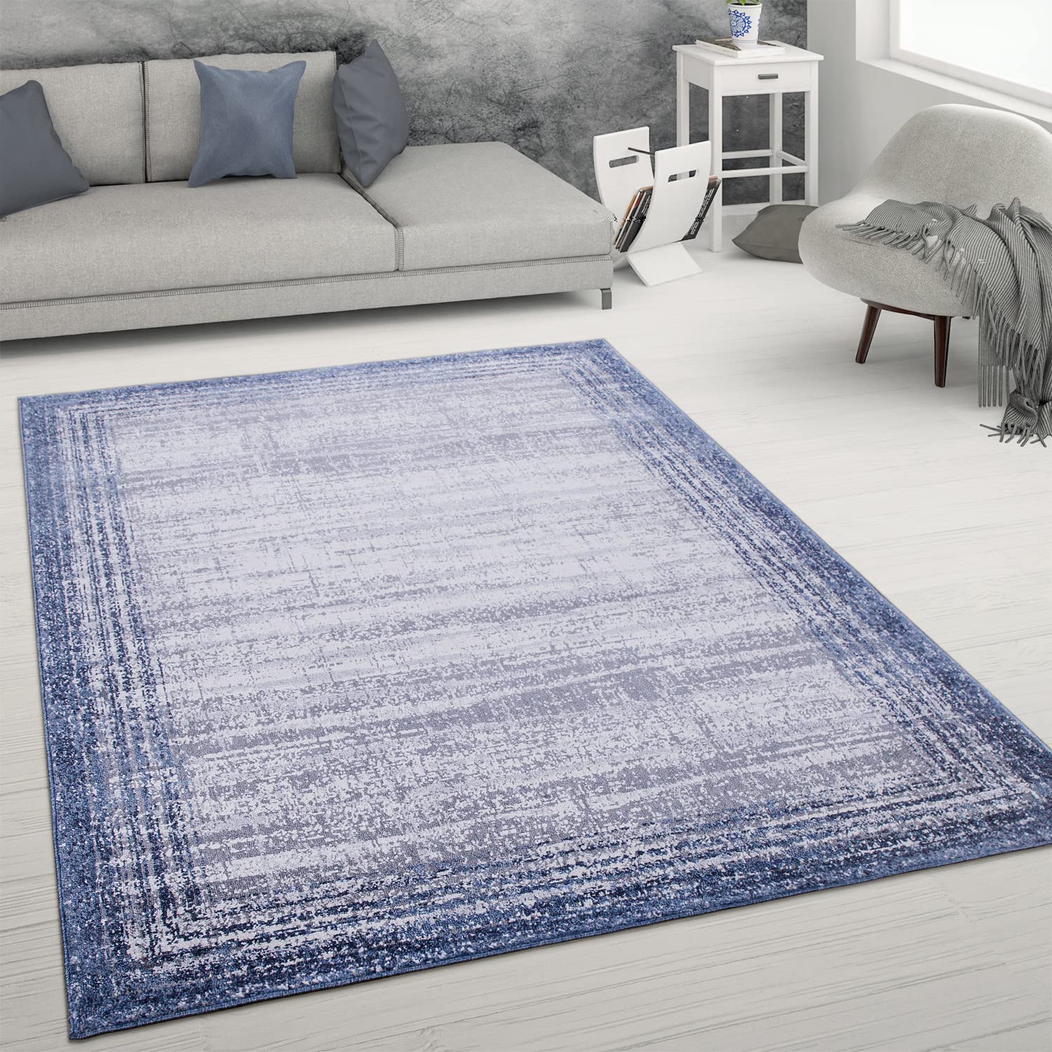 paco-home-kurzflorteppich-used-look-vintage-grau-80x150-cm image 7