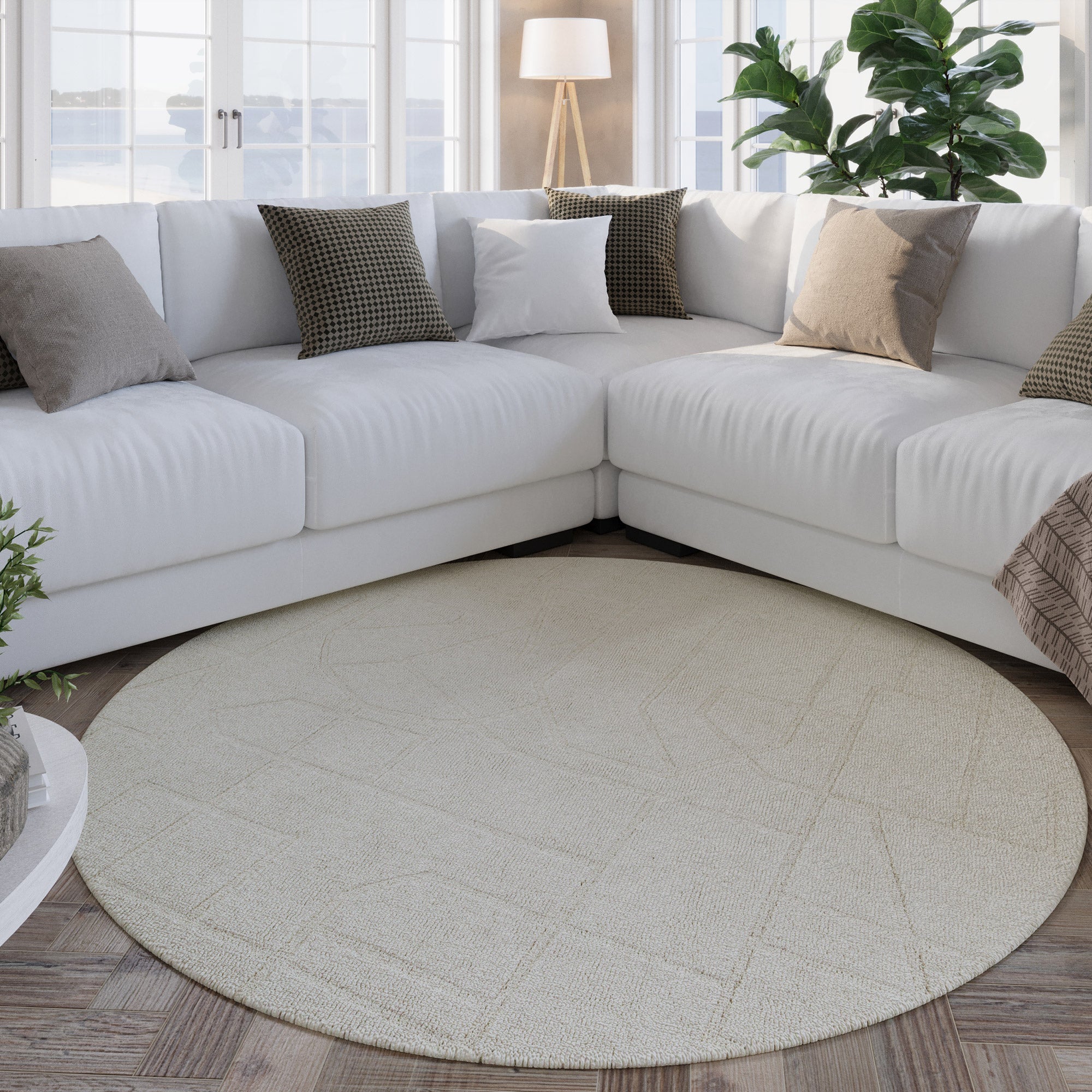weconhome-hamptons-twentyeight-kurzflor-teppich-rund-creme-wei-handgetuftet-synt image 7