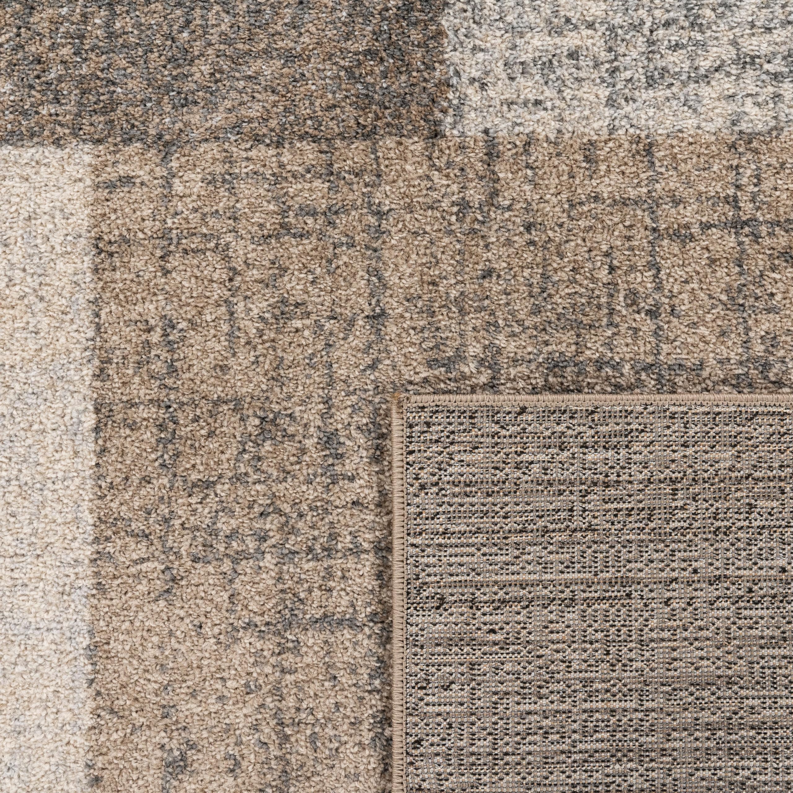 paco-home-designer-kurzflorteppich-kariert-braun-creme-120x170-cm image 4
