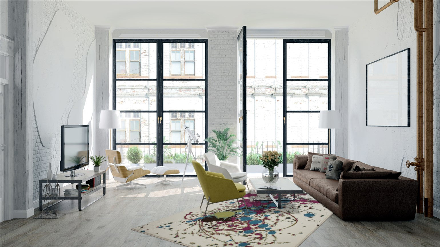 kayoom-rohullah-5010-flachflorteppich-modernes-farbklecks-design-verschiedene-fa image 7