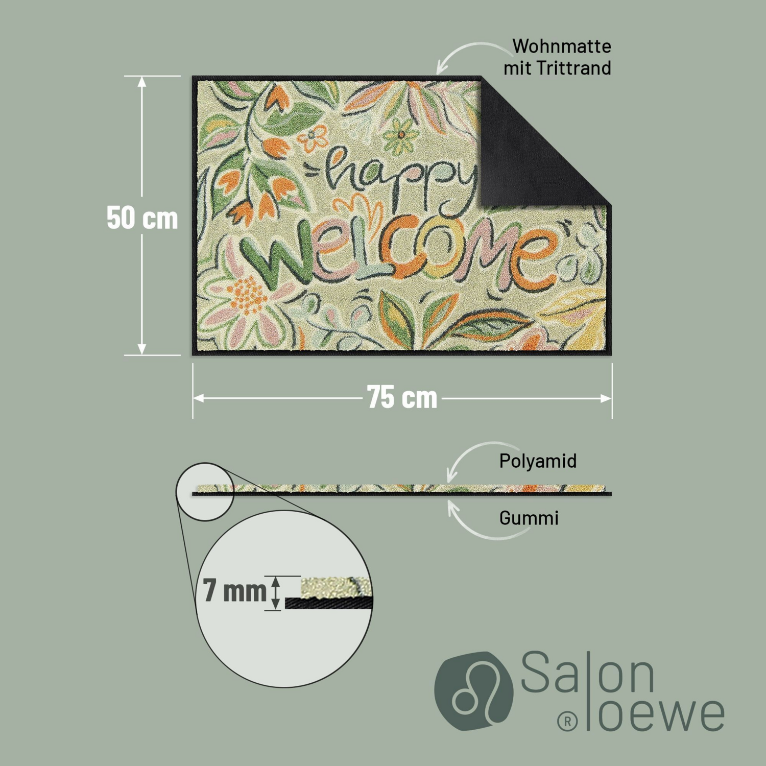 salonloewe-blooming-welcome-eingangsmatte-50-x-75-cm-blumiges-willkommensdesign- image 3