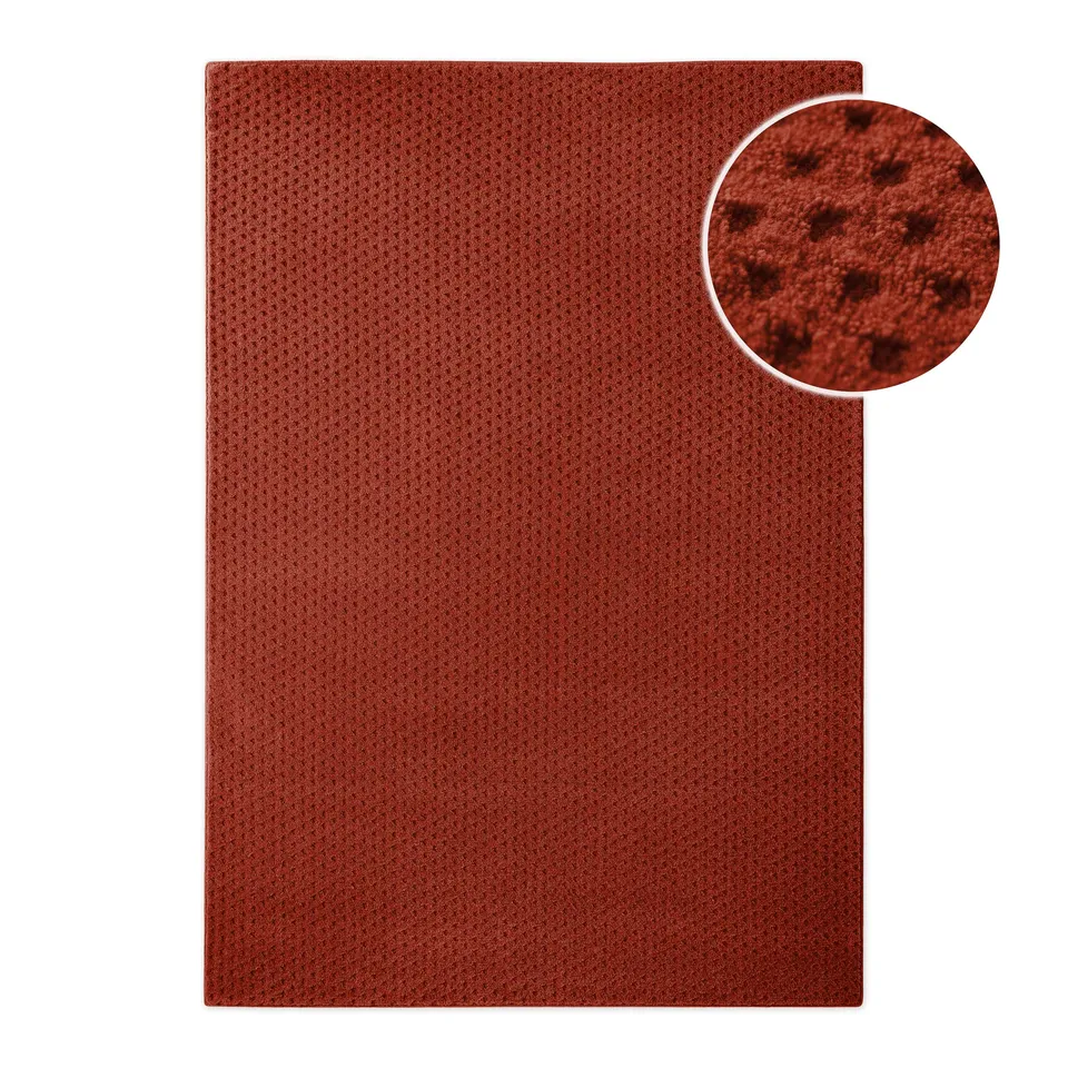weconhome-castello-three-kurzflor-teppich-schurwolle-kamin-rot image 1