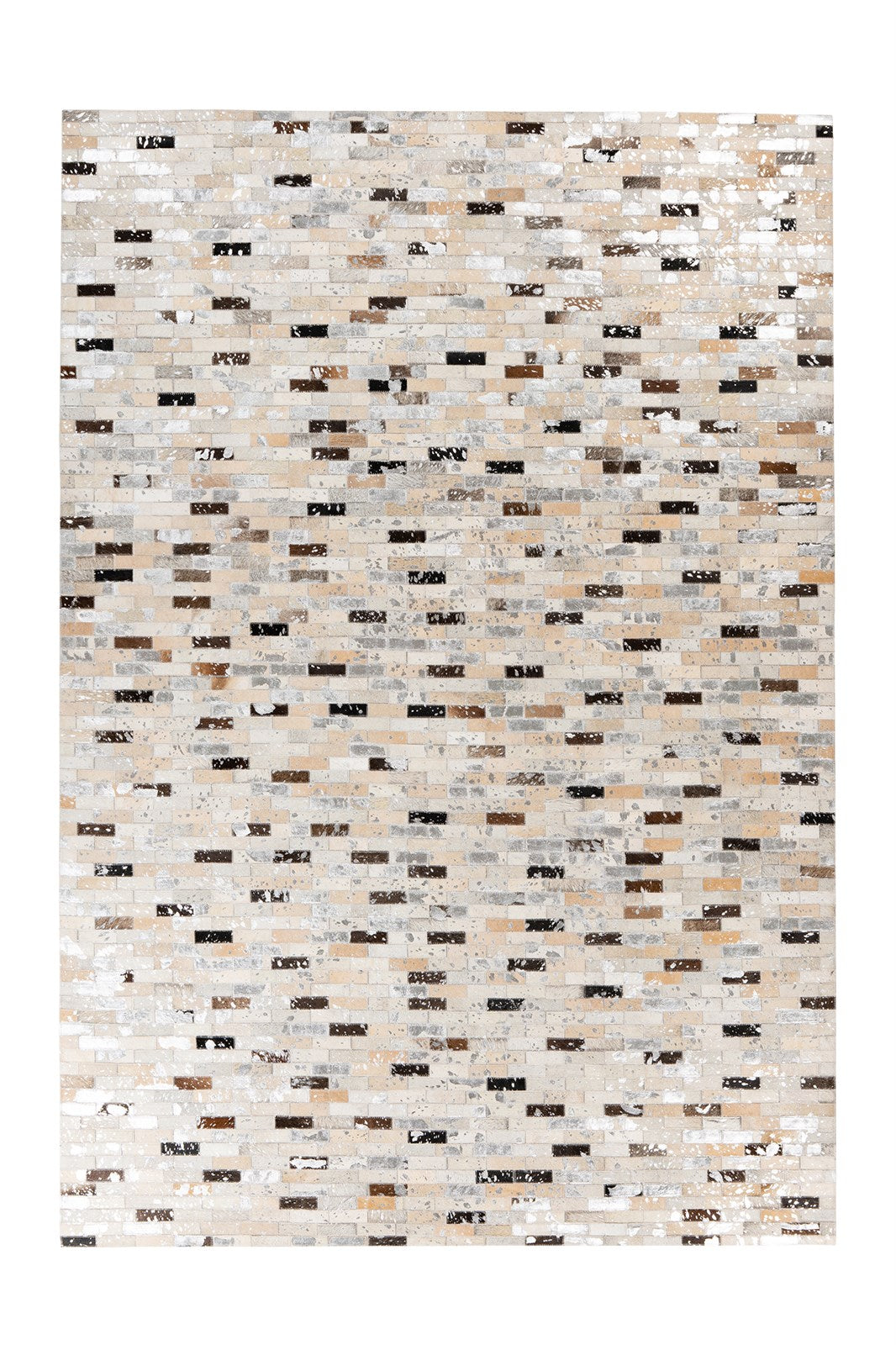 kayoom-lavin-525-design-teppich-im-patchwork-look-aus-leder-unikat-mit-lederopti image 1