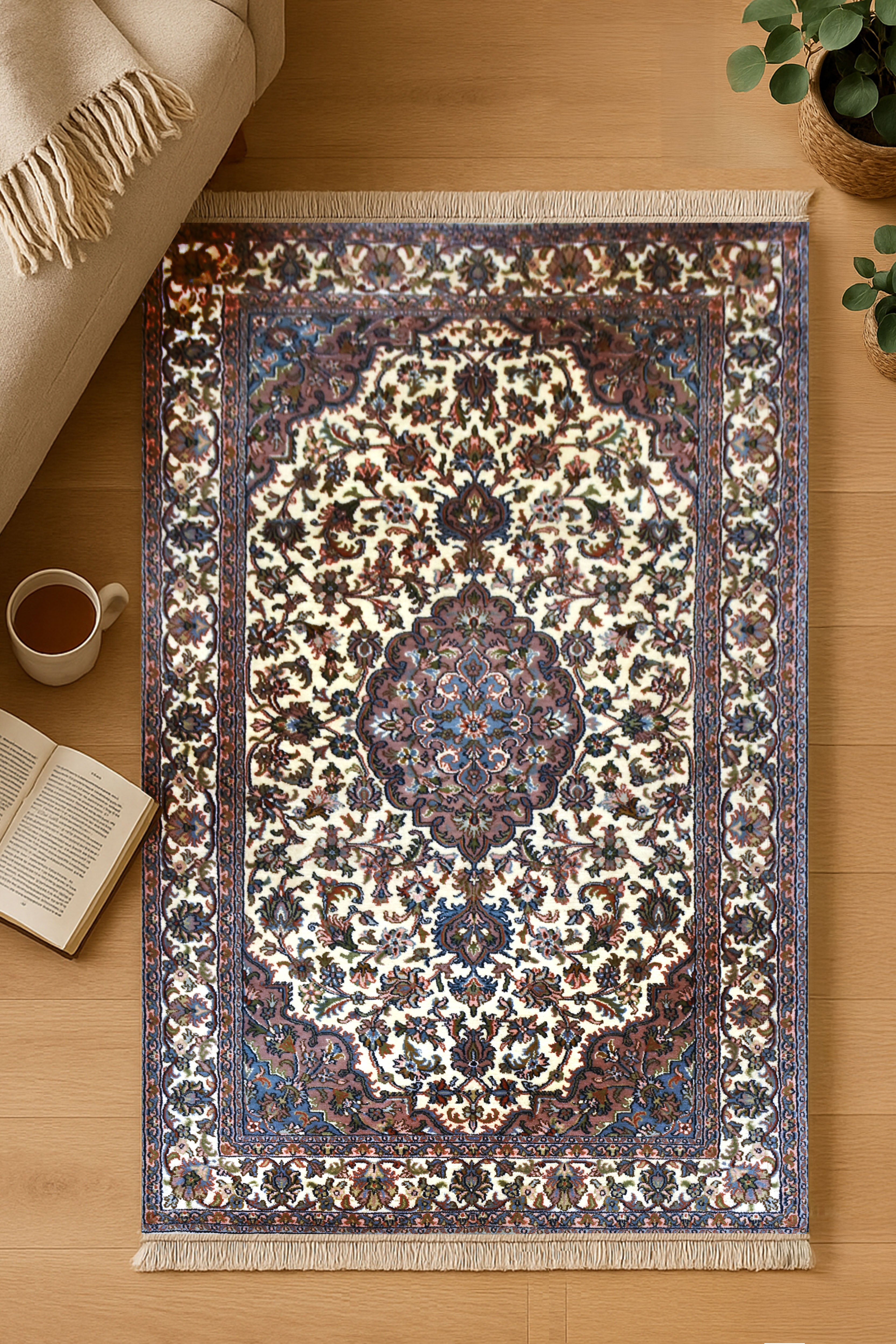 kayoom-kashan-9545-multi-teppich-orient-design-handgewebt-96x157-cm-b-no-91 image 3