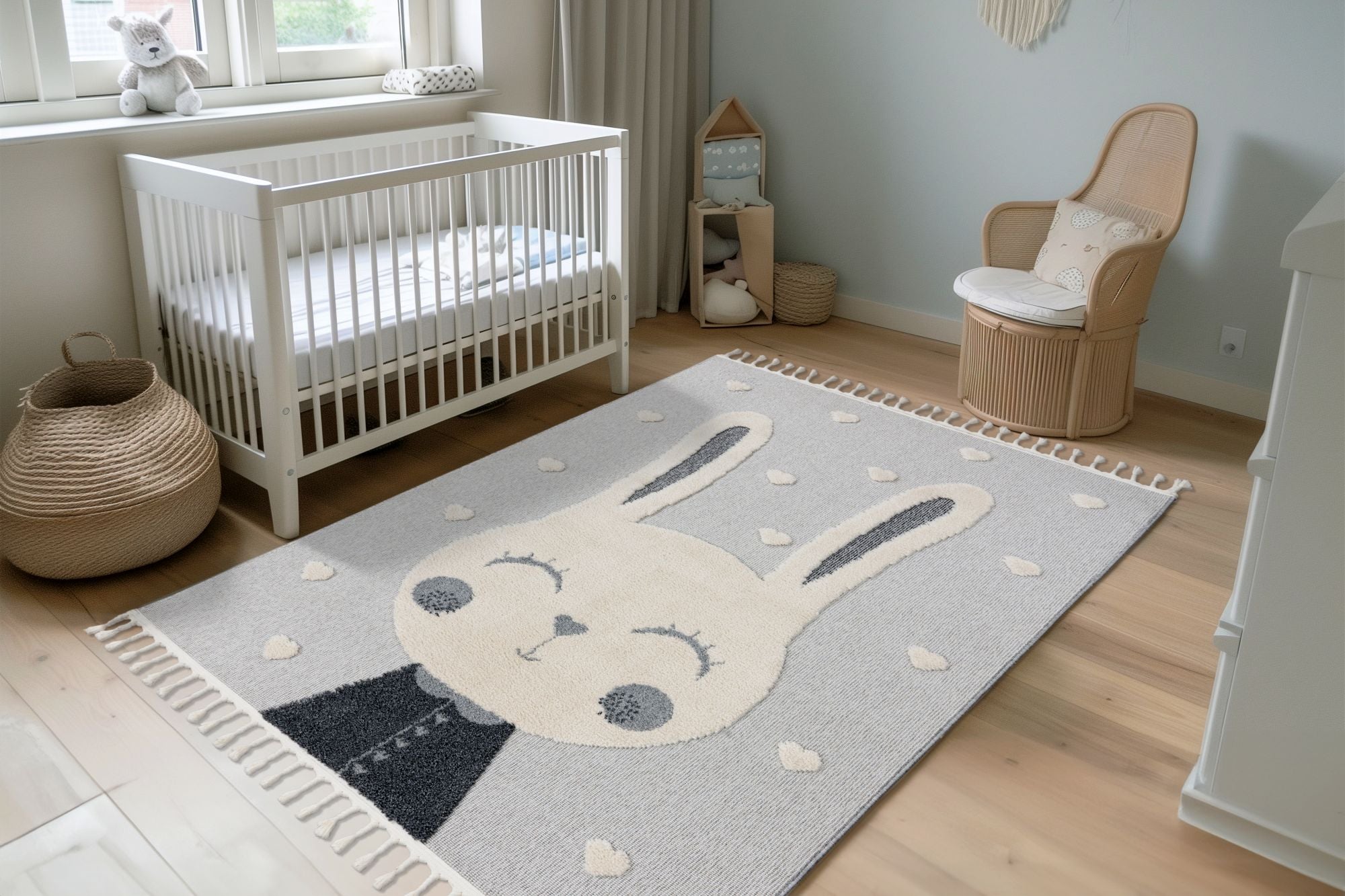 kayoom-modena-420-kinderzimmerteppich-grau-9-mm-kurzflor-polypropylen-pflegeleic image 5